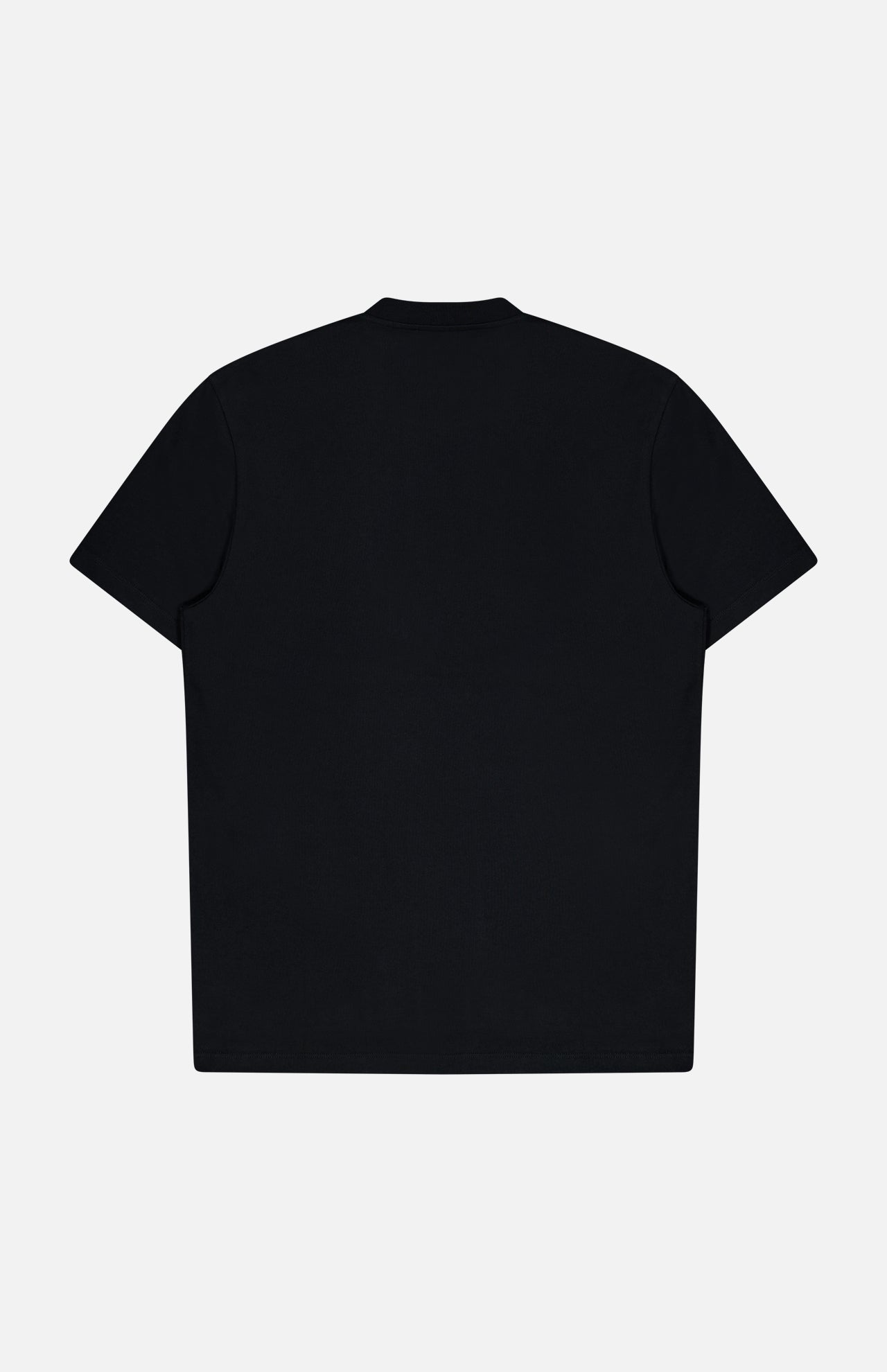 The VERSACE Cotton Medusa Coin Jersey T-Shirt is displayed laying flat with the back side visible against a white background, capturing the timeless appeal of luxury Italian men’s fashion.