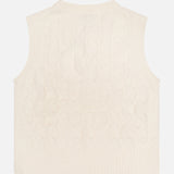 Boucle Cashmere Blend Cable Vest (7730568265843)