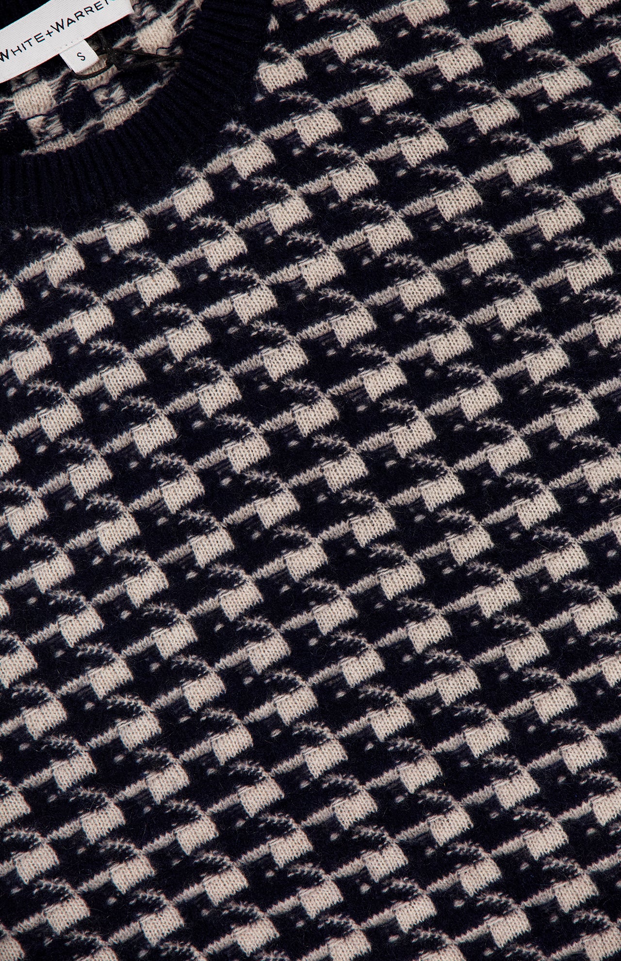 Printed Cashmere Crew Neck Sweater (14640418226539)