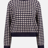 Printed Cashmere Crew Neck Sweater (14640418226539)