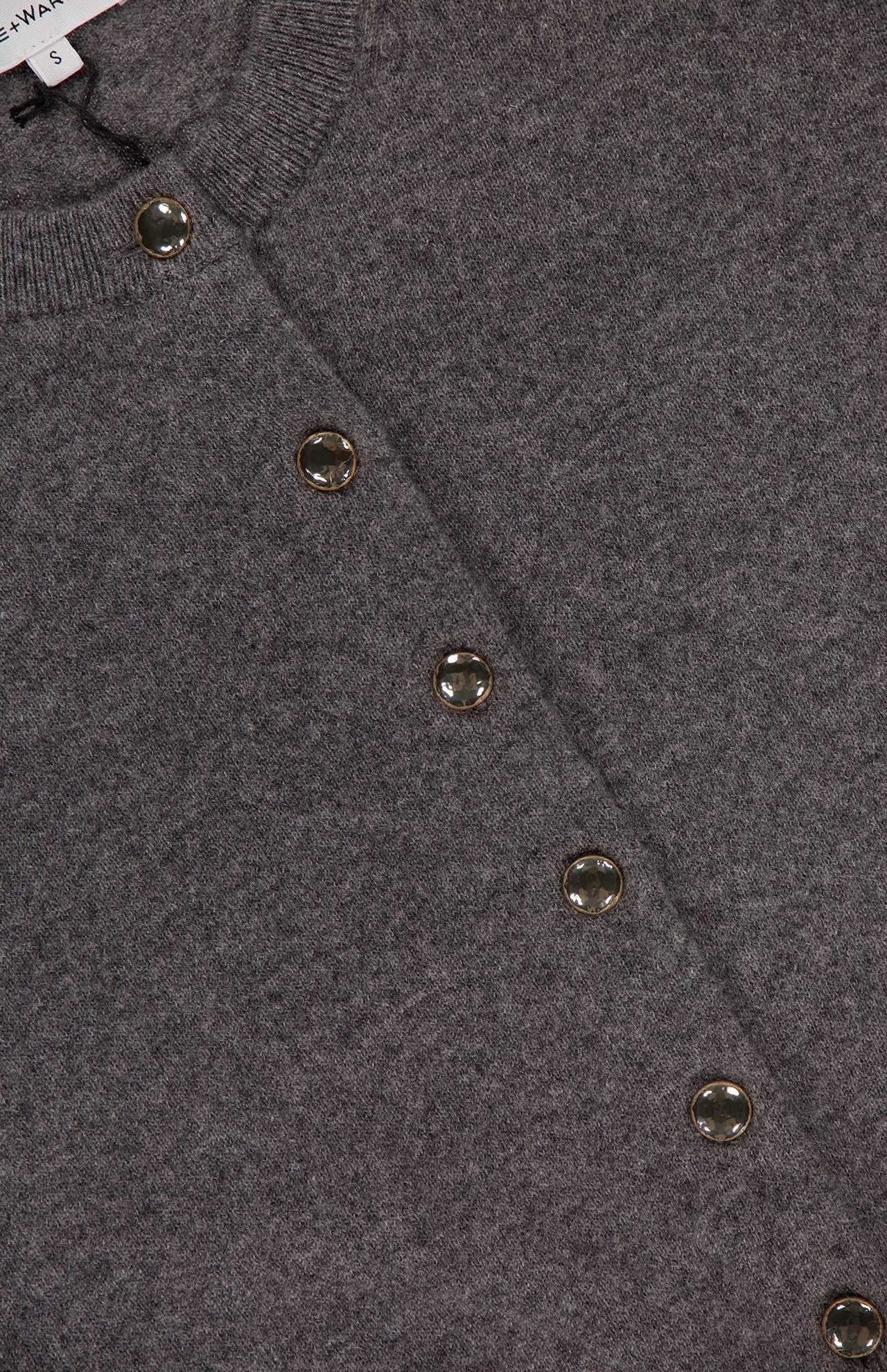 Cashmere Gold Button Cardigan (7730568036467)