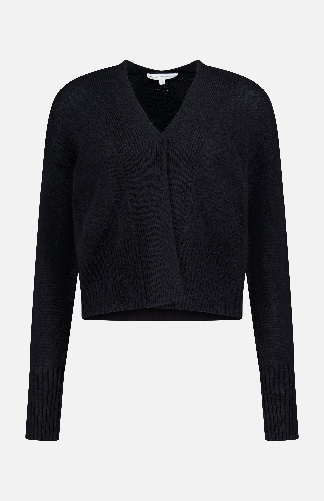 Cashmere Open-Front Shrunken Cardigan (14698340516203)