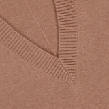 Cashmere Rib Trim V-Neck Sweater (7598130167923)
