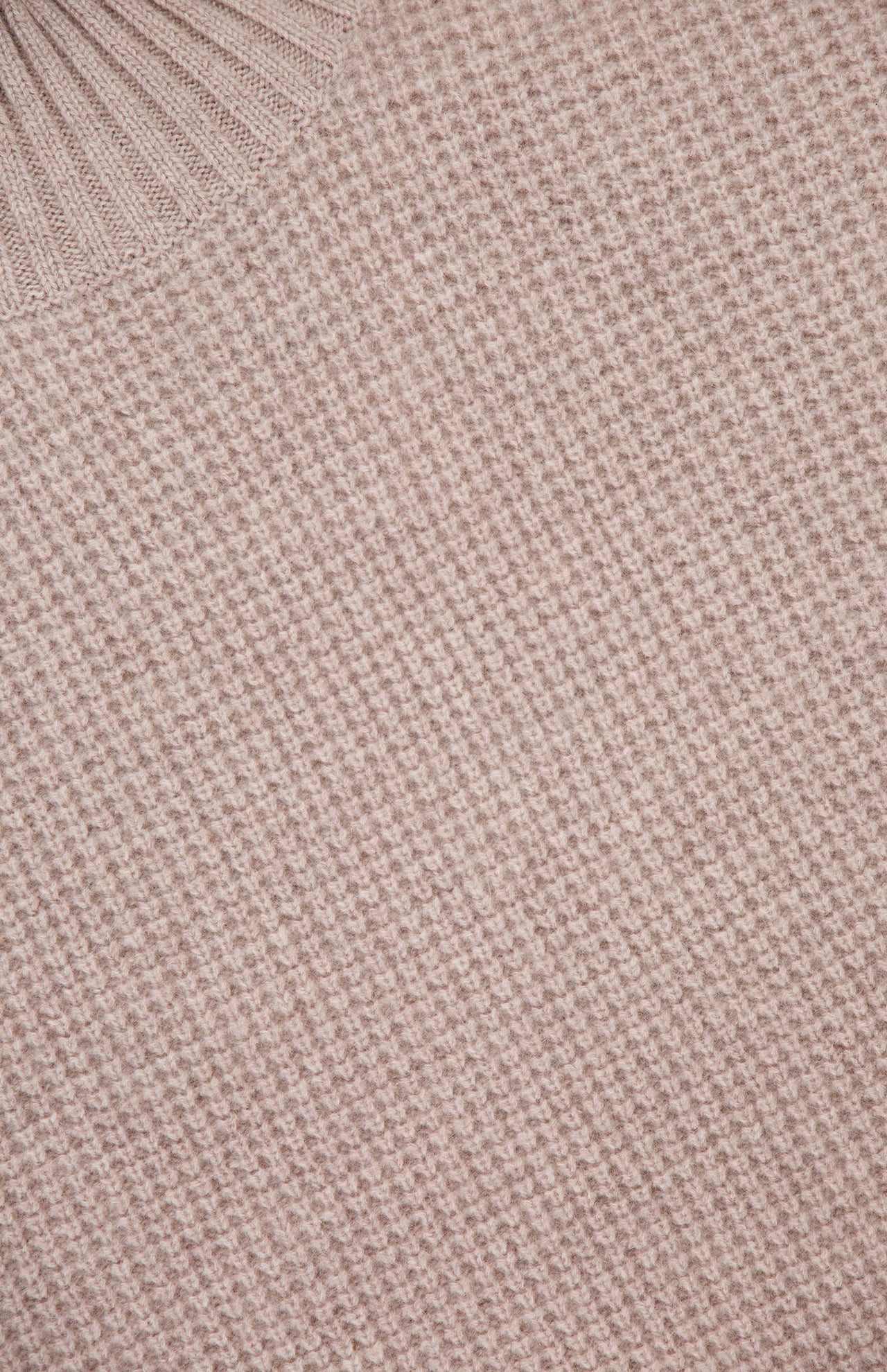 Cashmere Waffle Standneck Sweater (7730567970931)