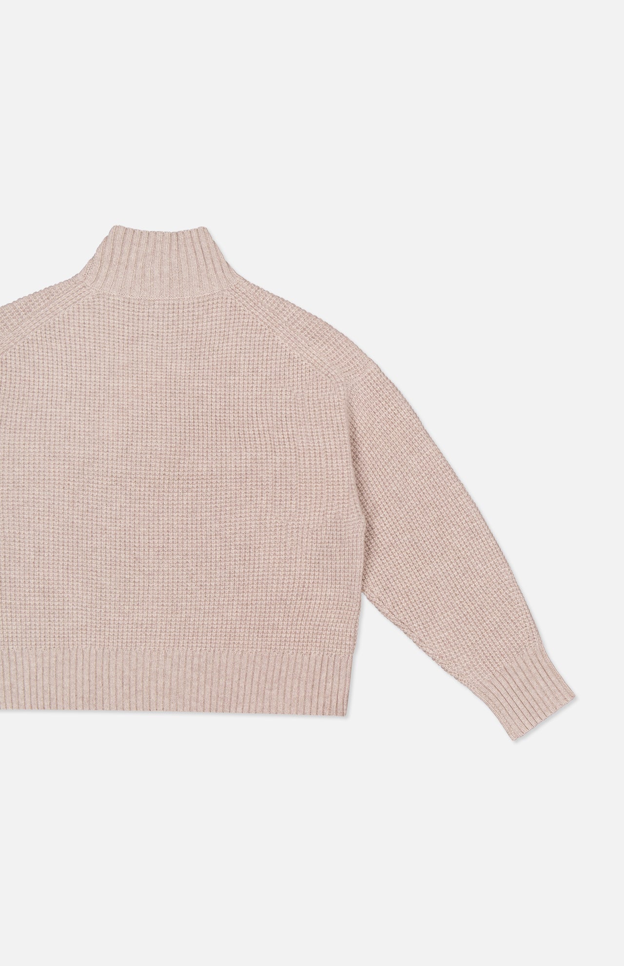 Cashmere Waffle Standneck Sweater (7730567970931)
