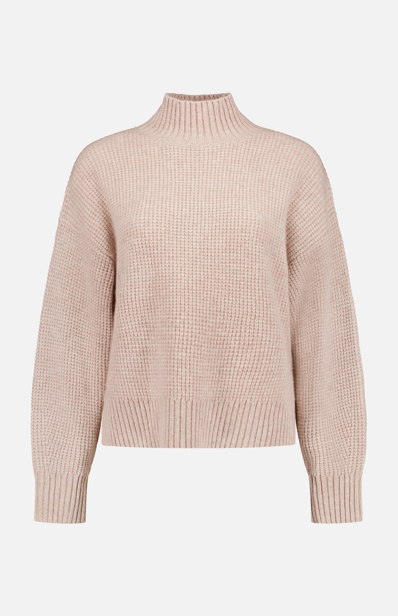 Cashmere Waffle Standneck Sweater (7730567970931)