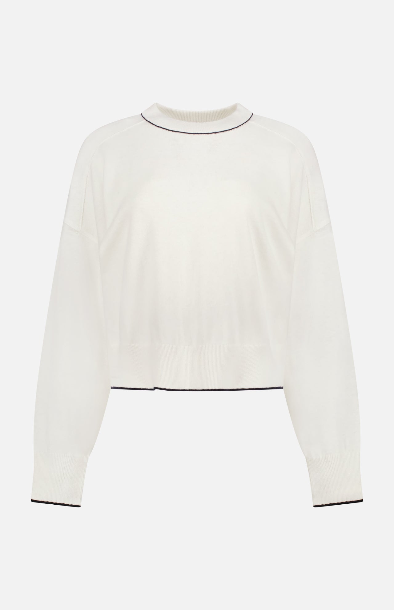 Fine Cotton Blend Cropped Sweatshirt (14640418521451)