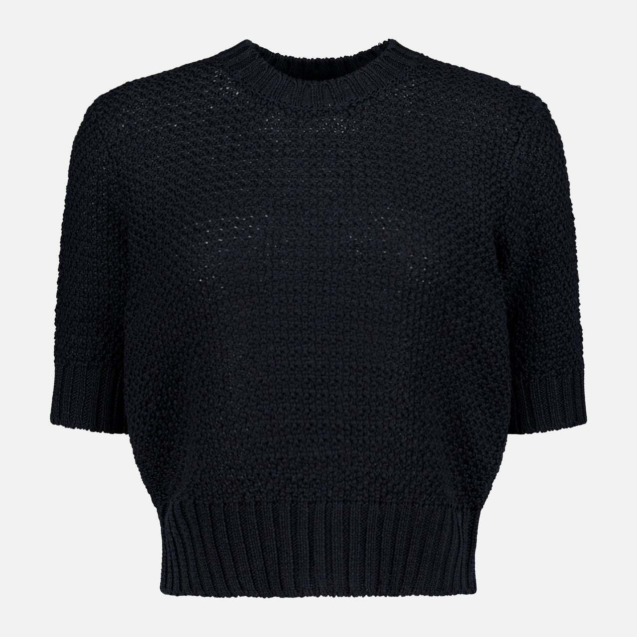 Mercerized Cotton Textured Sweater T-shirt (14698340680043)