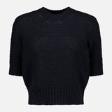 Mercerized Cotton Textured Sweater T-shirt (14698340680043)