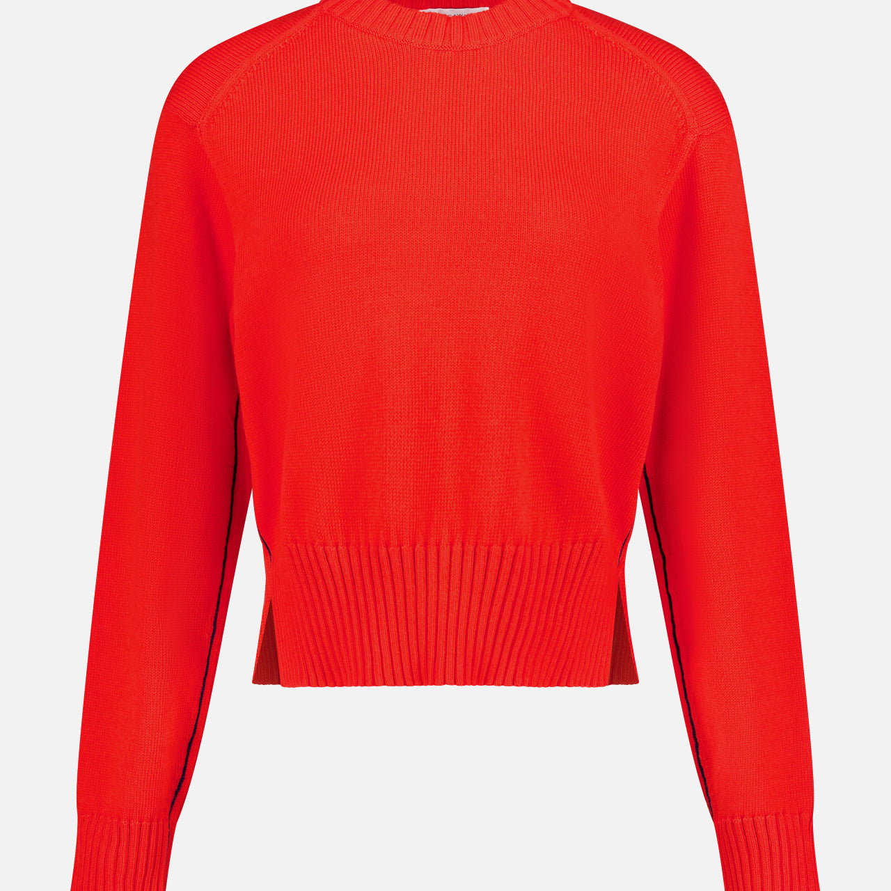 Soft Cotton Rib Trim Sweater (14698340712811)