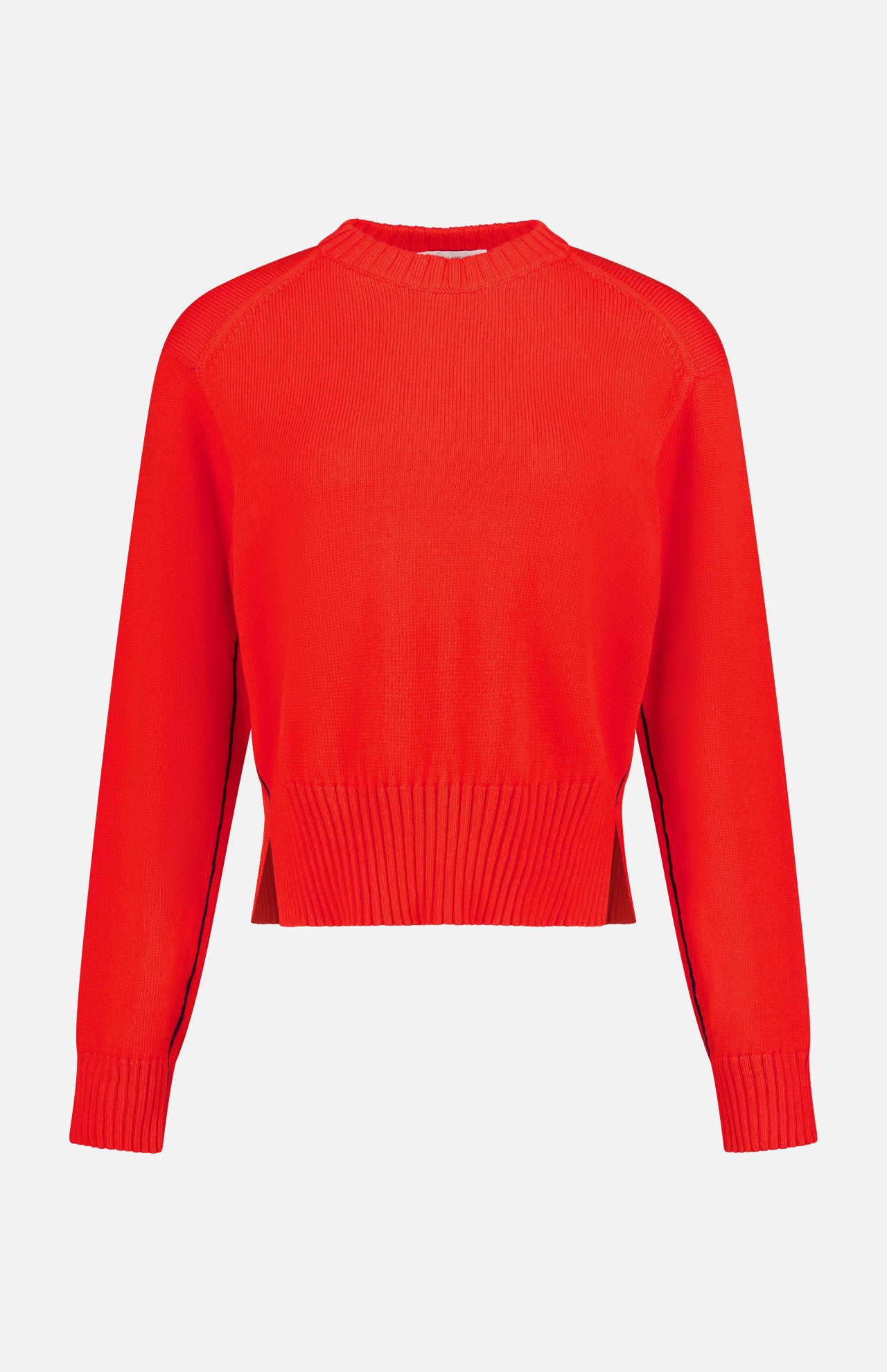 Soft Cotton Rib Trim Sweater (14698340712811)