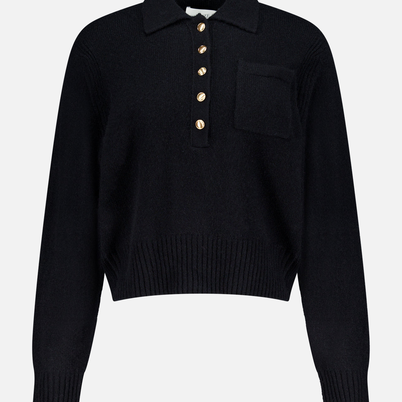 WHITE + WARRENCashmere Gold Button Polo TopA.K. Rikk's