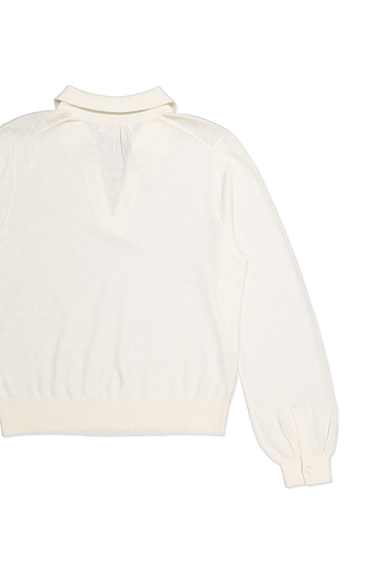 Cotton Hemp Gauze Polo Sweater (7145632694387)