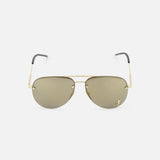 Aviator Gold Rimless Sunglasses