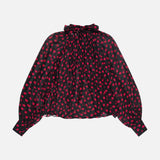 Zenia Sheer Polka Dot Top