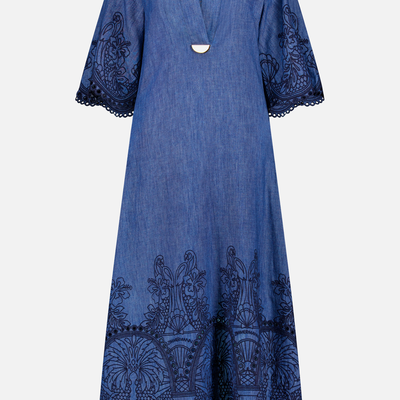Coco Embroidered Denim Dress (14678136258923)