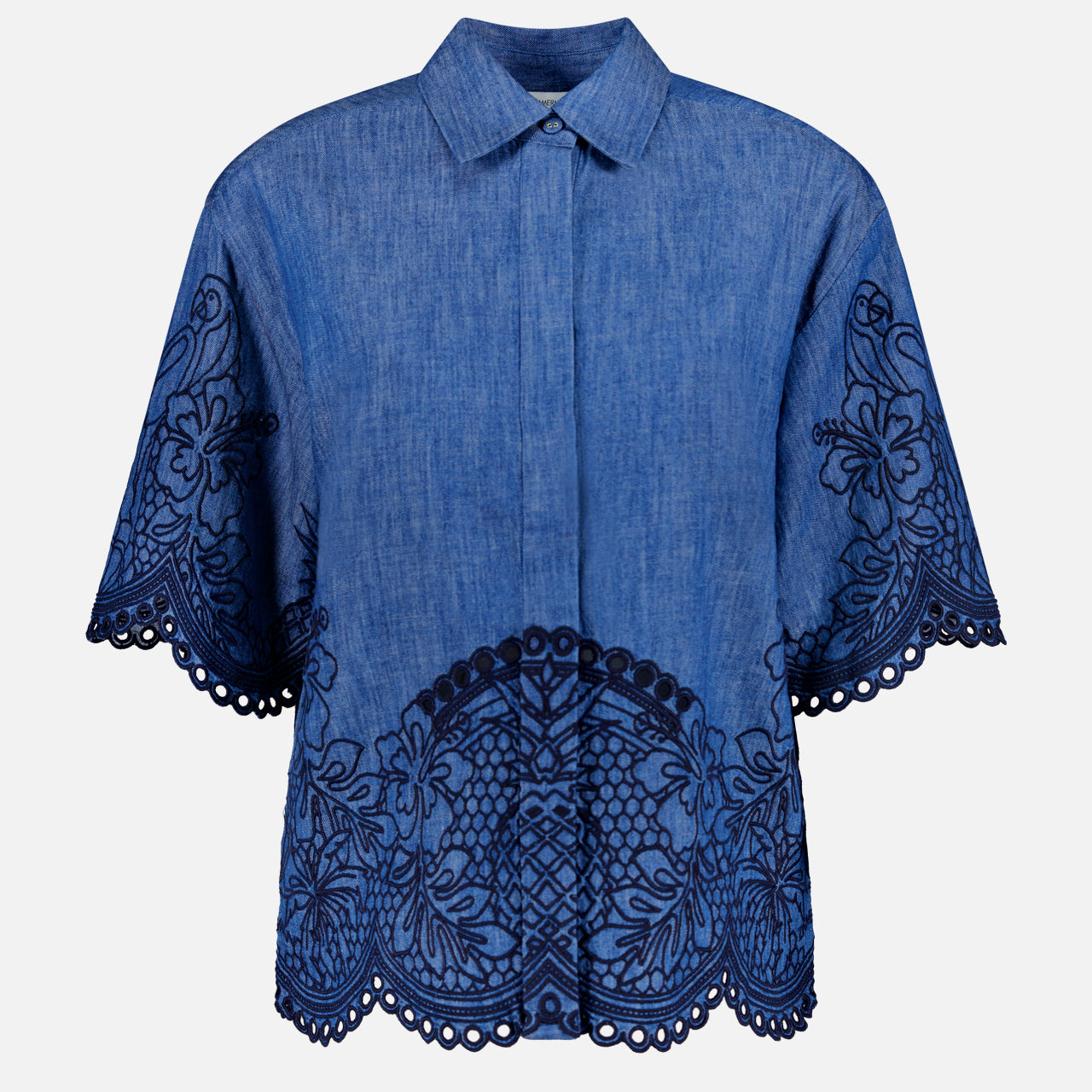 Coco Embroidered Denim Shirt (14678136291691)