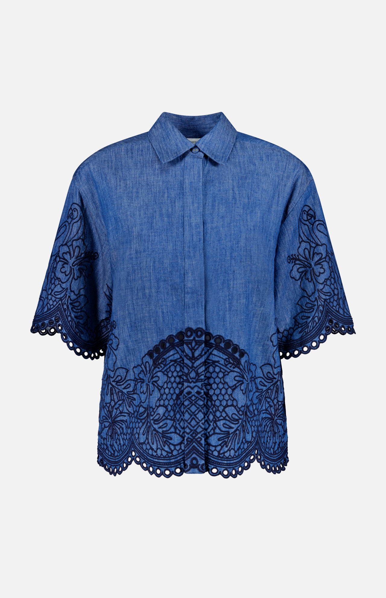 Coco Embroidered Denim Shirt (14678136291691)