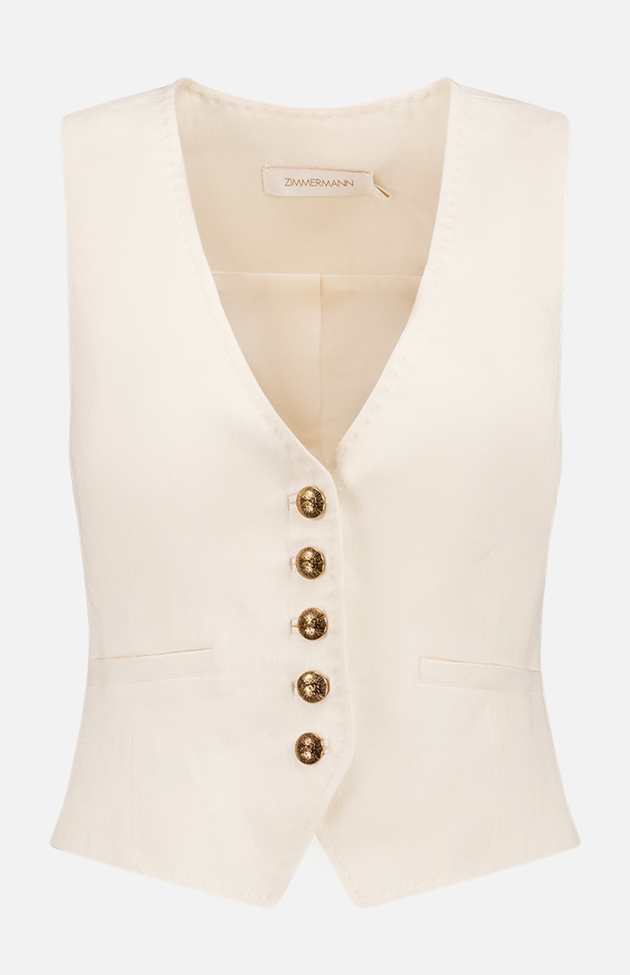 Crush Linen Waistcoat Top (7730569576563)