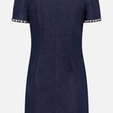 Heart Crystal Embellished Denim Dress (14702068662635)