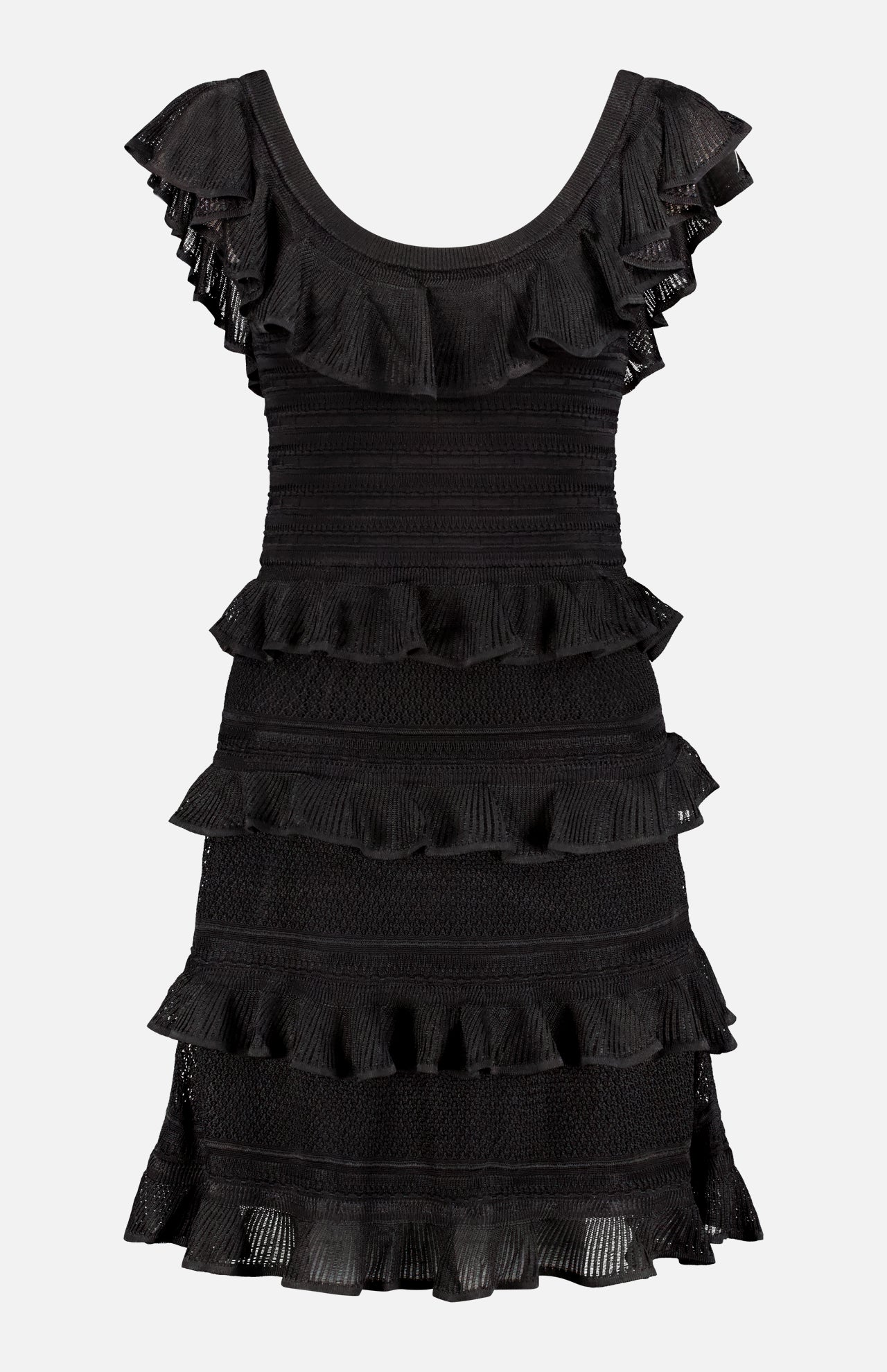 Illuminate Knit Frill Mini Dress (14661260312939)