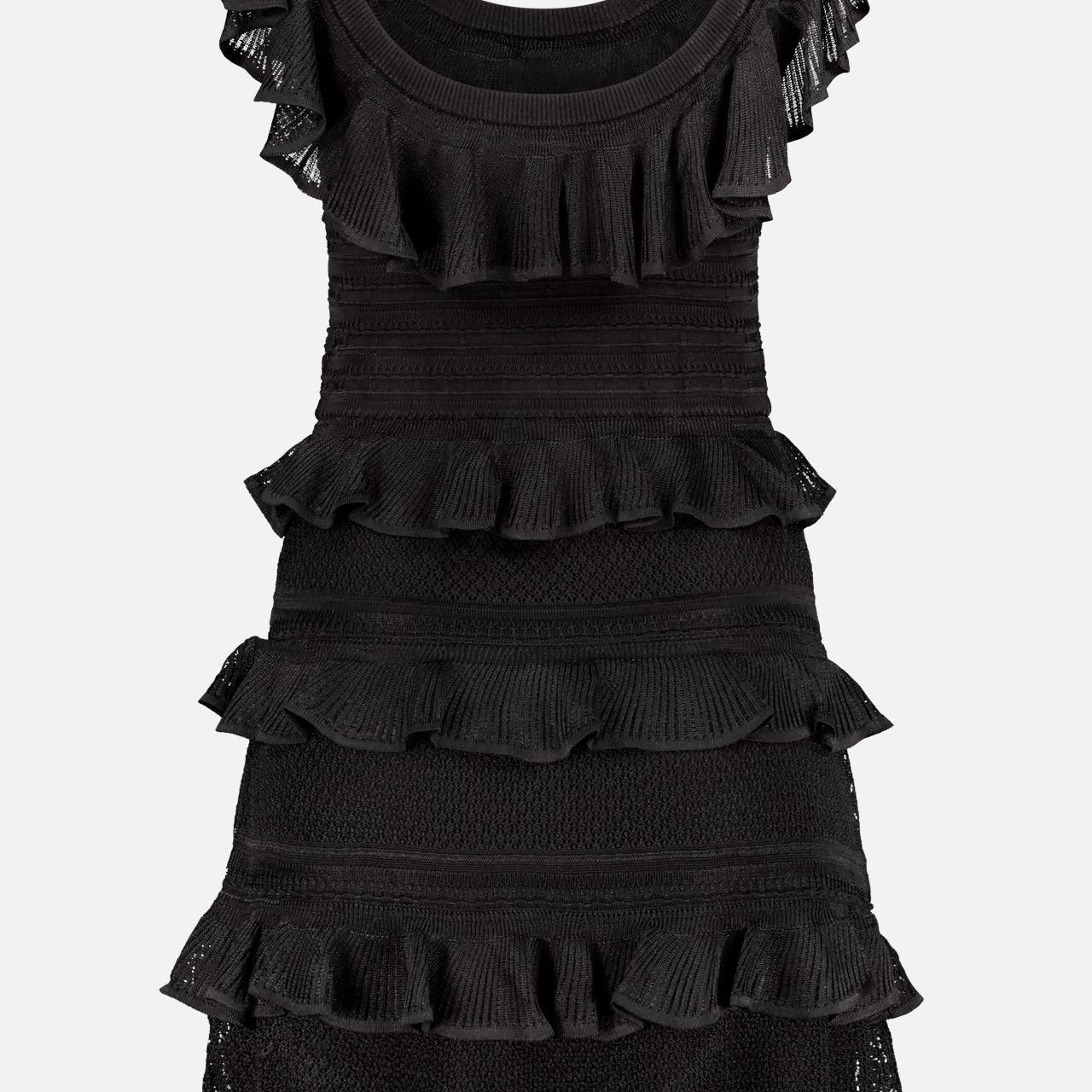 Illuminate Knit Frill Mini Dress (14661260312939)