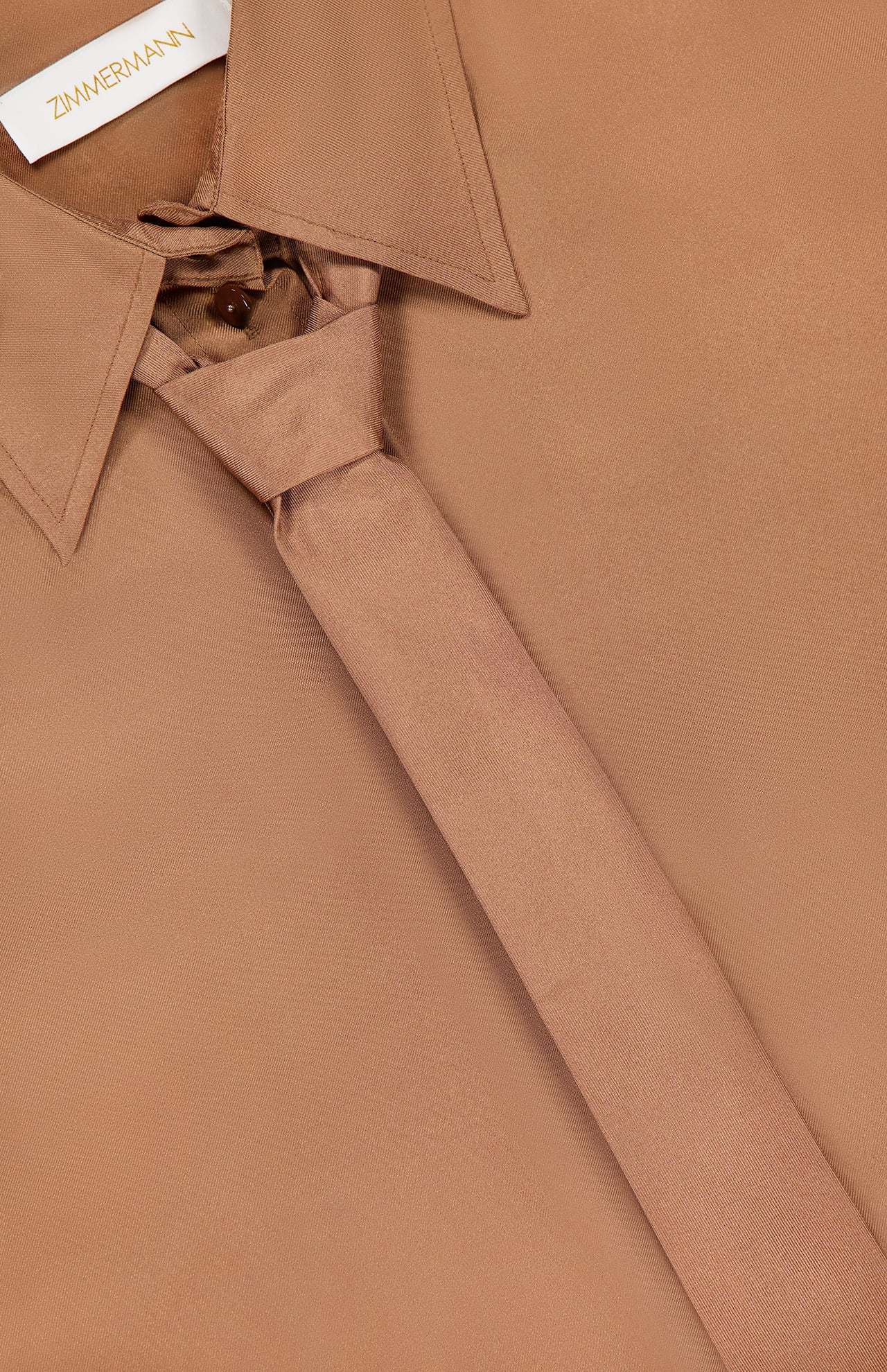 Relaxed Removable Tie Silk Shirt (14702068826475)