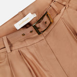 Wide Leg Shiny Silk Pants (14702068859243)