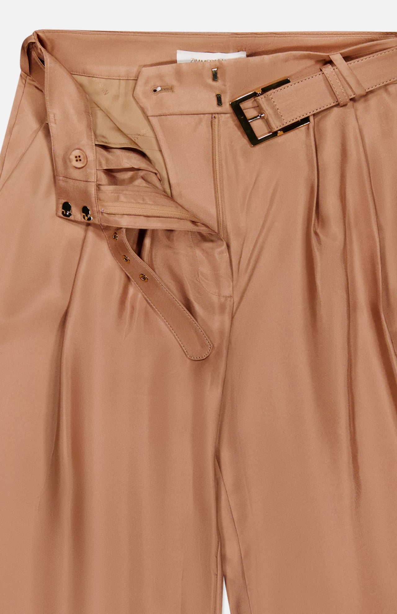 Wide Leg Shiny Silk Pants (14702068859243)