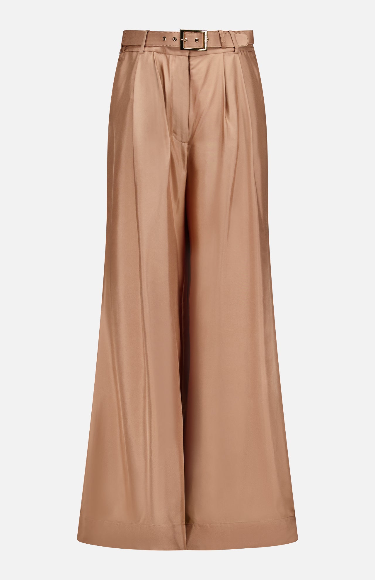 Wide Leg Shiny Silk Pants (14702068859243)