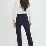 Veronica Beard Renzo Pant Navy Silver Back Model Image (7007039225971)