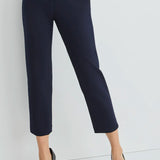 Veronica Beard Renzo Pant Navy Sliver Front Cropped Model Image (7007039225971)