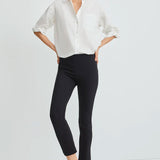 Veronica Beard Scuba Legging Black Front Model Image (7007039127667)
