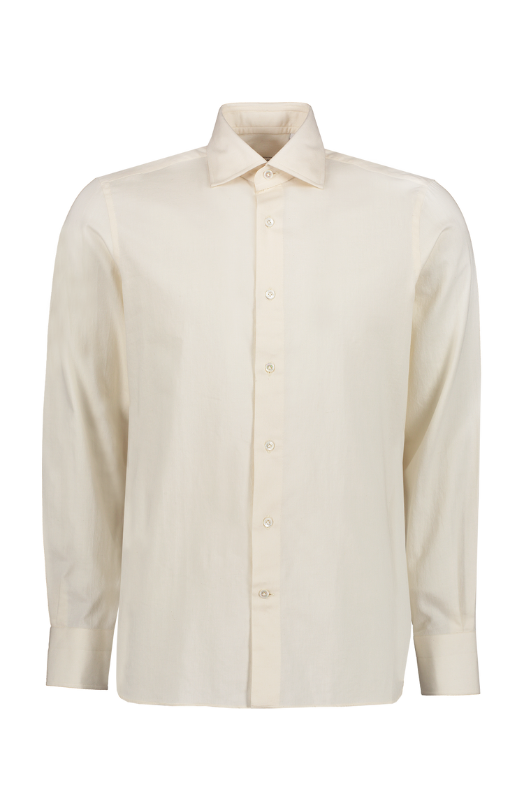 Japanese Cotton Twill One Piece Spread Collar Shirt (6959045574771)