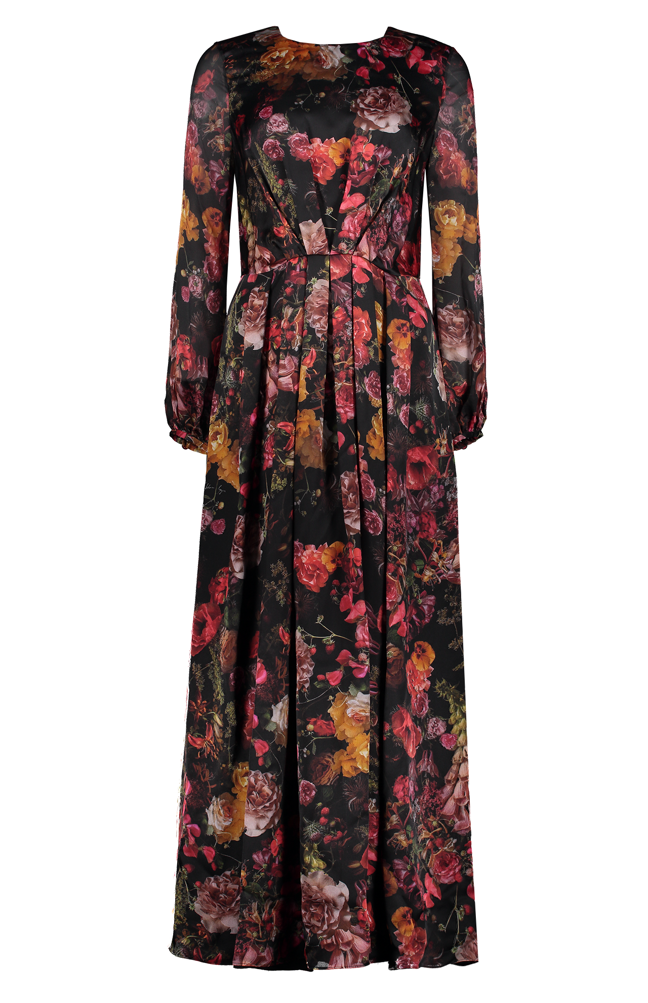Long Sleeve Gathered Maxi Dress (6921052487795)