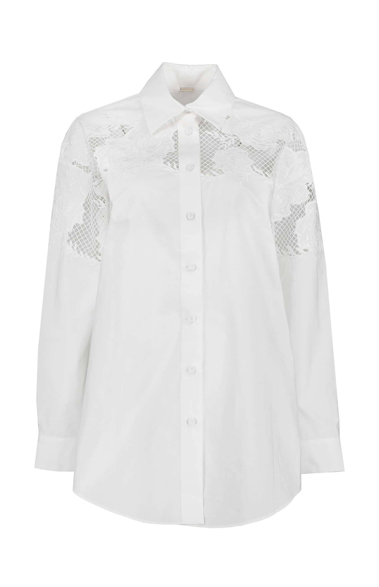 Rose Embroidered Long Sleeve Shirt (6859258822771)