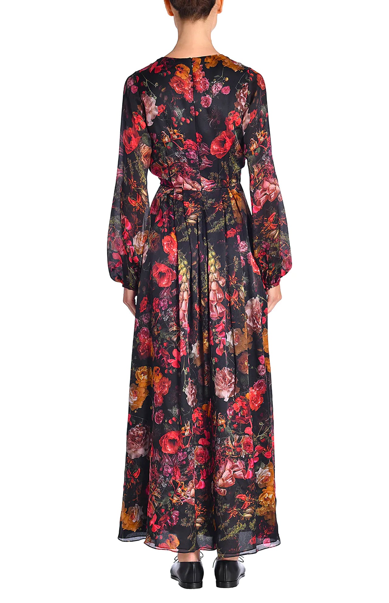 Long Sleeve Gathered Maxi Dress (6921052487795)