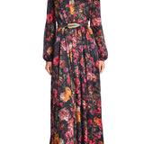 Long Sleeve Gathered Maxi Dress (6921052487795)