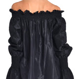 Silk Taffeta Smock Waist Top (6990553383027)
