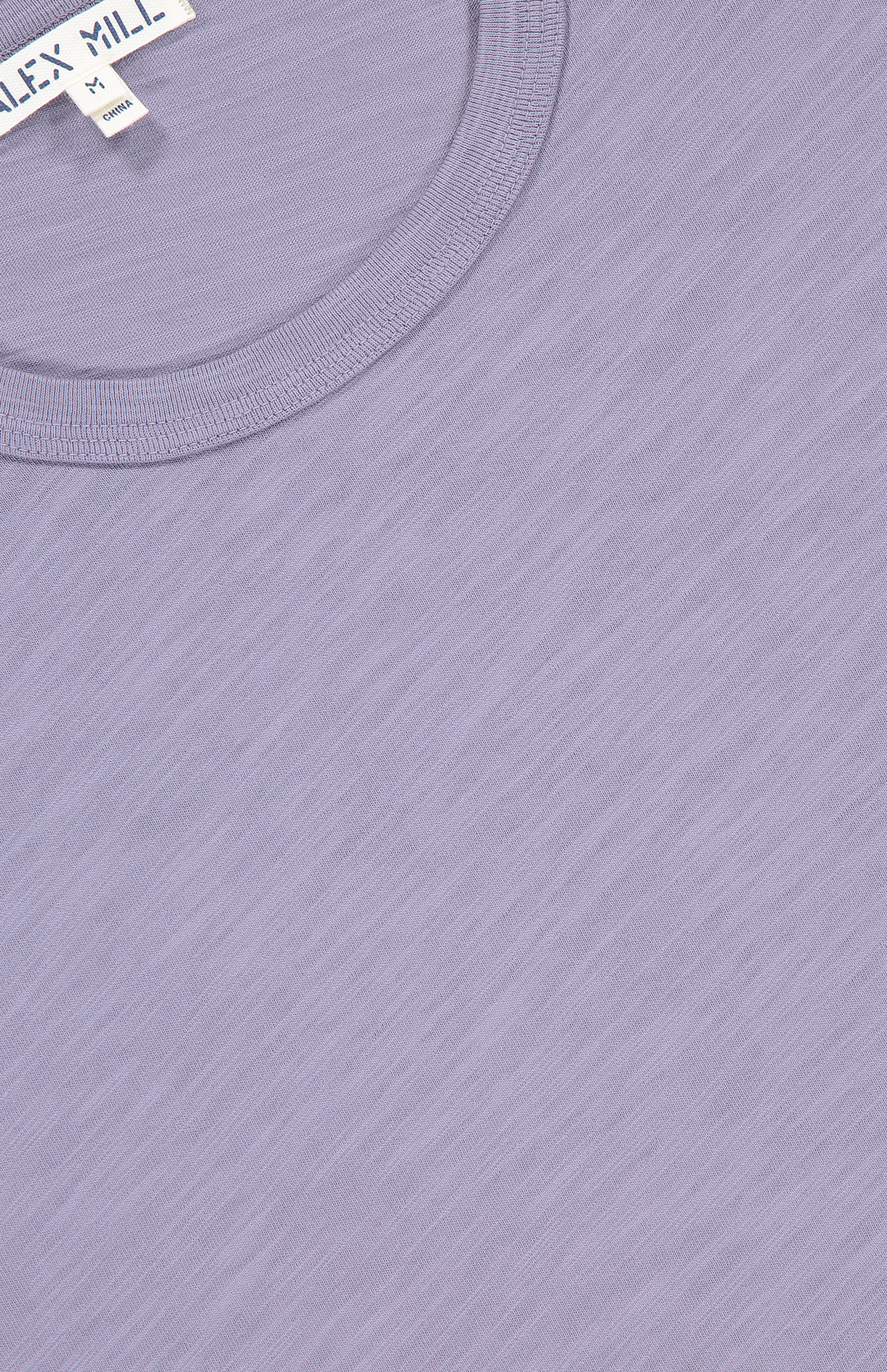 Alex Mill Standard Slub Cotton Tee in Celi Blue - Collar Detail Image (6933959704691)