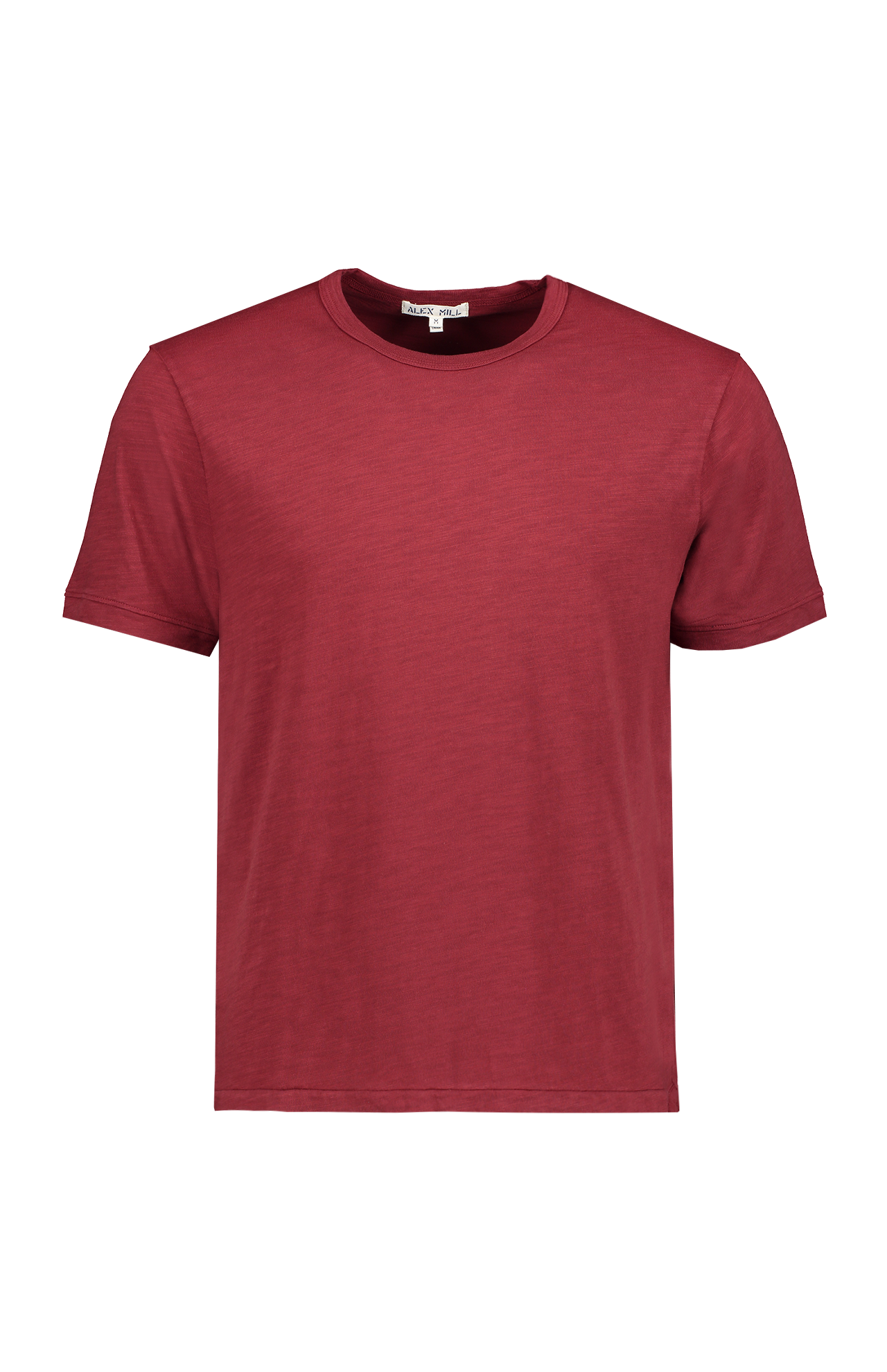 Alex Mill Standard Slub Cotton Tee in Currant Red - Front Mannequin Image(6933959704691)
