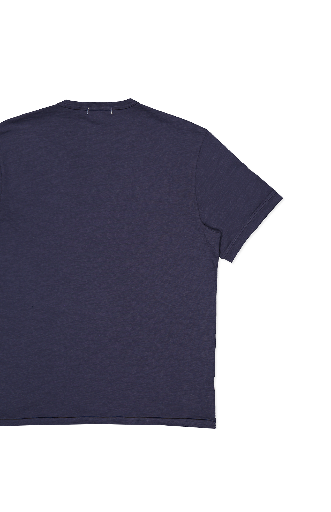 Alex Mill Standard Slub Cotton Tee in Navy Blue - Back Detail Image (6933959704691)