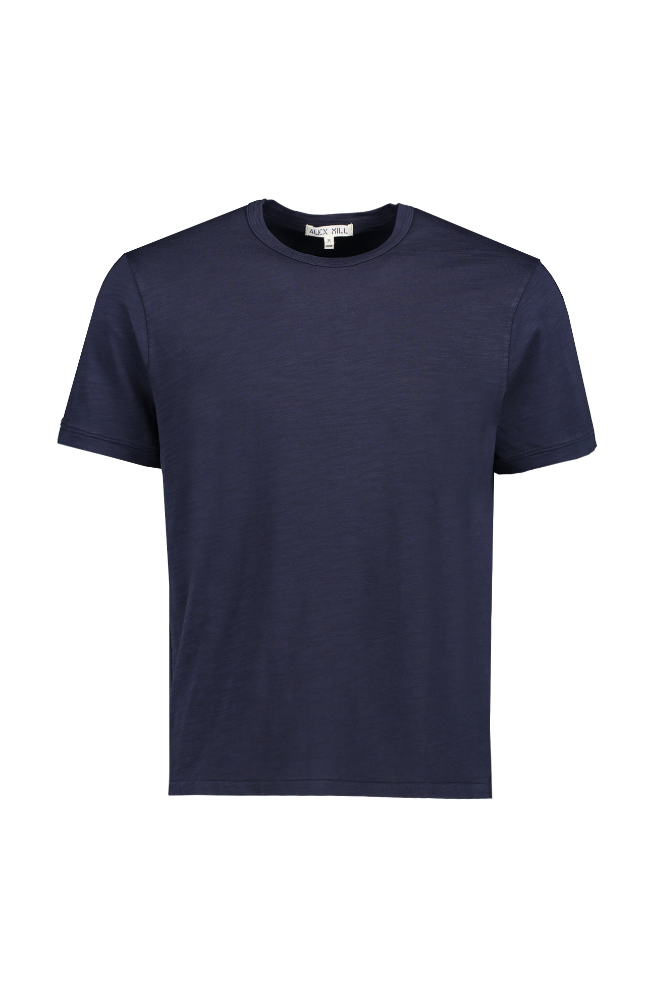Alex Mill Standard Slub Cotton Tee in Navy Blue - Front Mannequin Image (6933959704691)