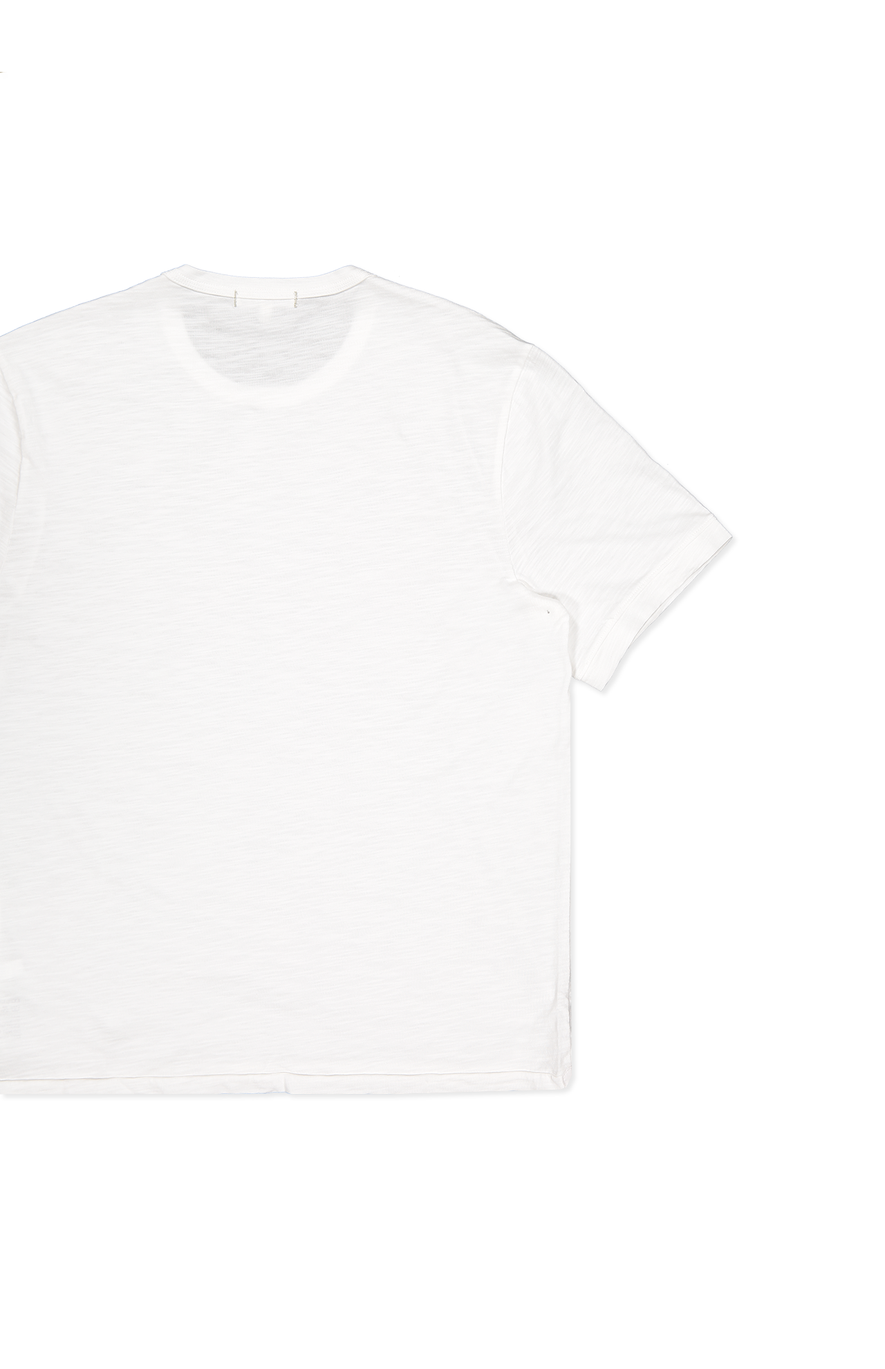 Alex Mill Standard Slub Cotton Tee in White - Back Detail Image (6933959704691)