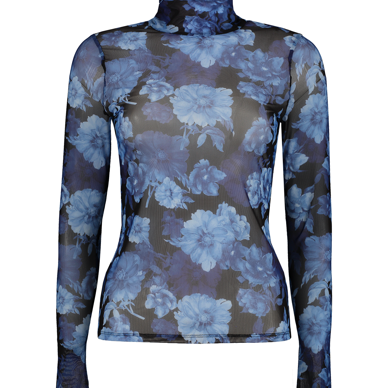 Delaina Turtleneck Mesh Top (6992143810675)
