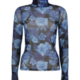 Delaina Turtleneck Mesh Top (6992143810675)
