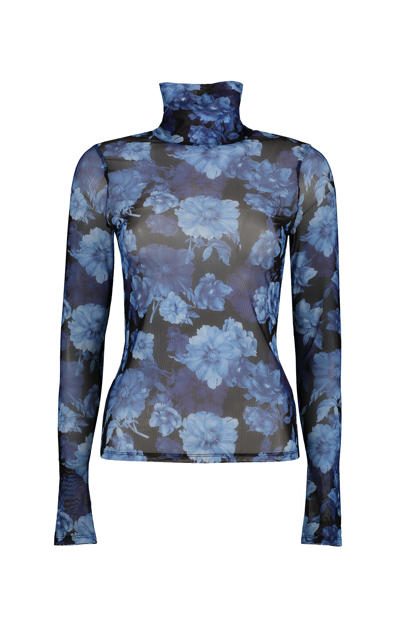 Delaina Turtleneck Mesh Top (6992143810675)