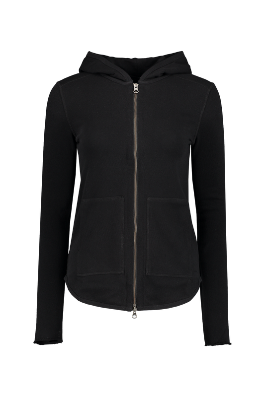 ATM French Terry Zip Up Hoodie Black Front Mannequin Mage (4625937432691)