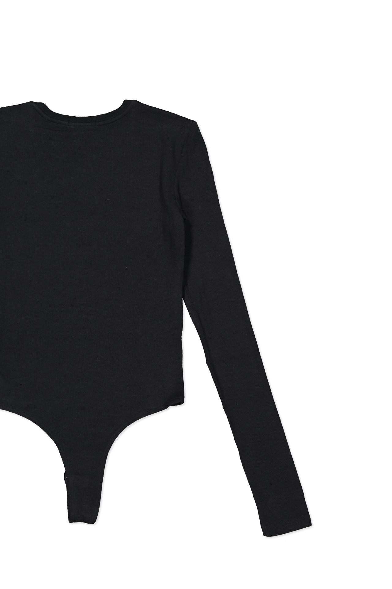 ATM Long Sleeve Bodysuit Black Back Flat Image (6706403475571)