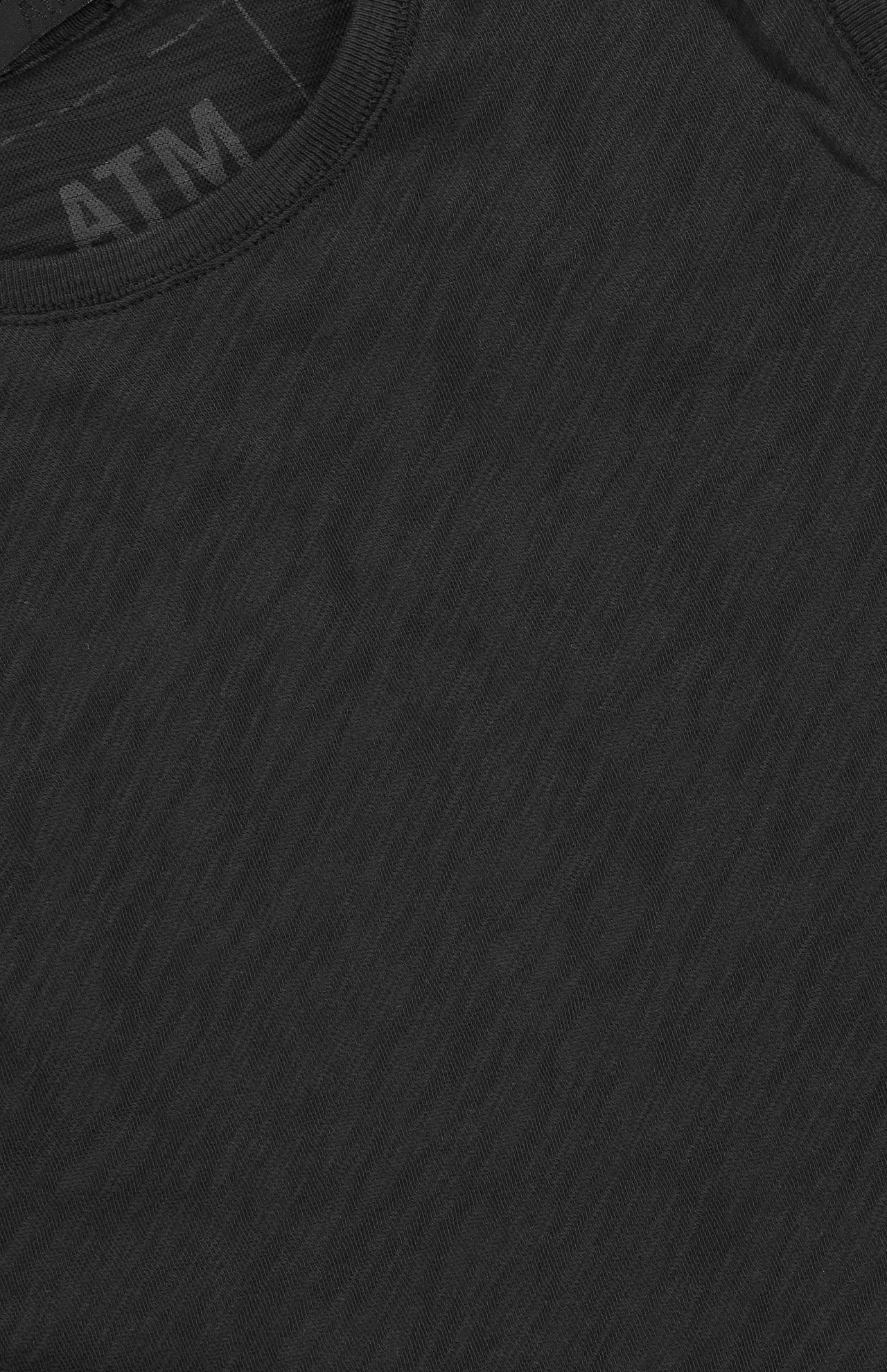 ATM Slub Jersey Sleeveless School Boy in Black - Collar Detail Image (6843940798579)